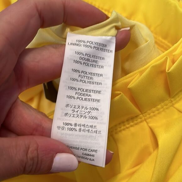 NWT J. Crew Pleated Pull On Bright Yellow Midi Skirt 00 - Picture 7 of 7